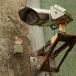 Old security camera. Old security camera.
